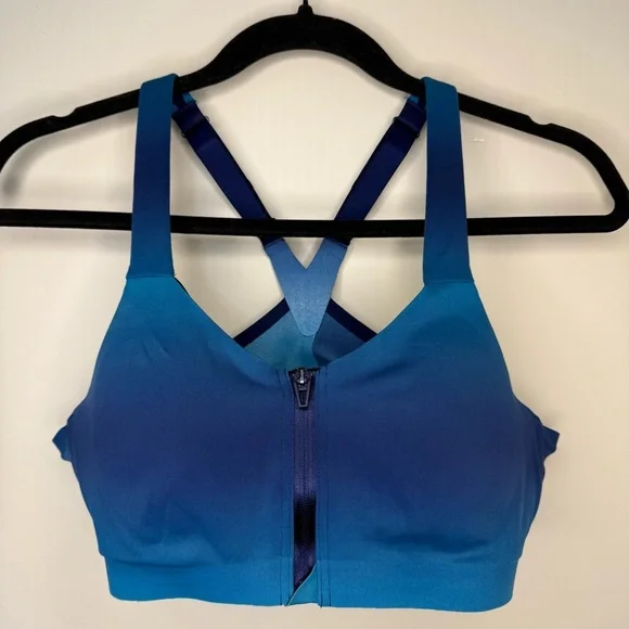 Victoria’s Secret VSX Knockout Front-Close Sports Bra – Teal Ombré (Size M) 36 B - Picture 4 of 13
